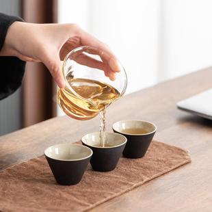轻奢旅行茶具盖碗快客三杯户外便携手提包高档陶瓷玻璃泡茶器礼品