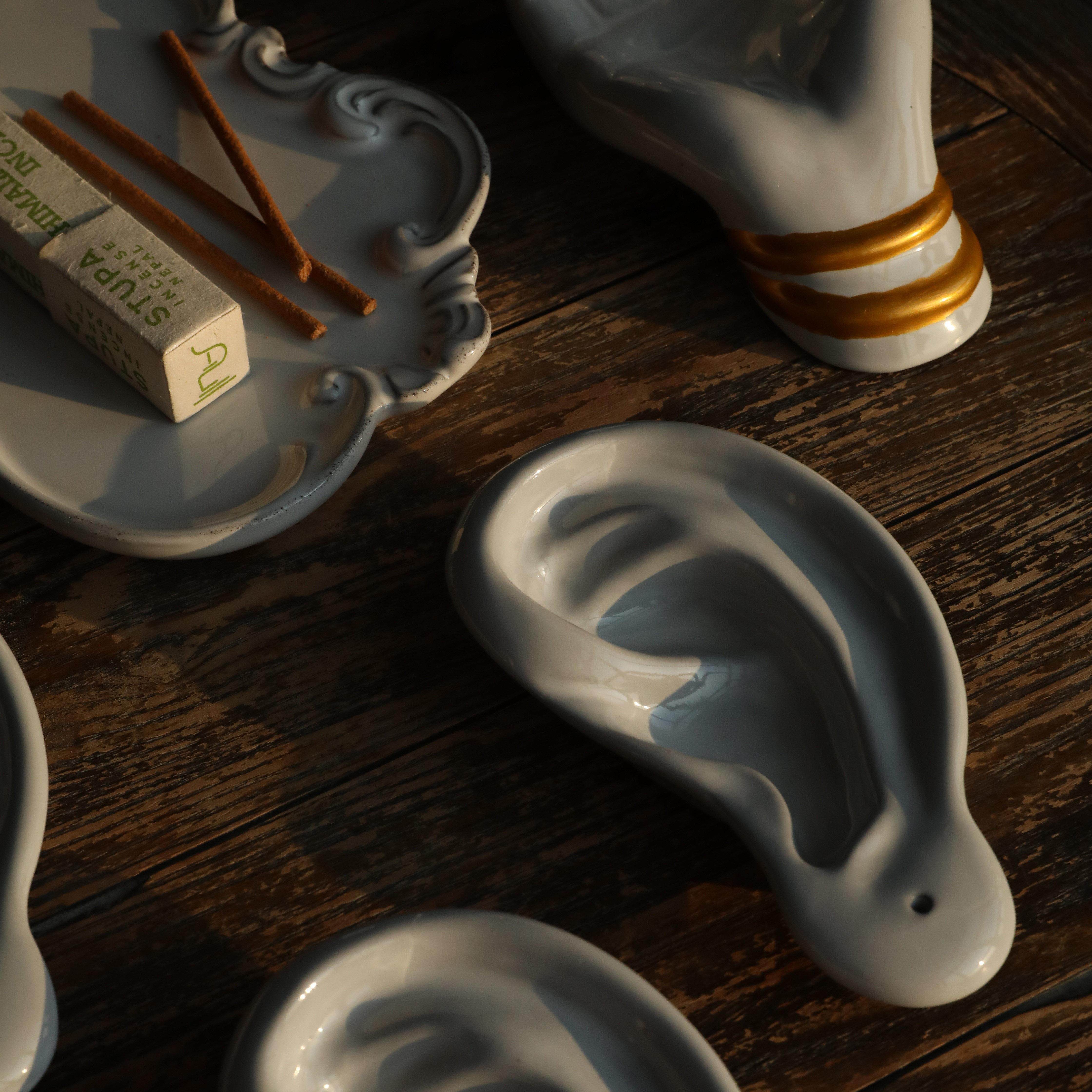 MUSe Garden 且听风吟 静待花开 手做窑变黑陶土线香香薰碟接灰盘,家居饰品,香托/香盘/香座/香插,淘宝优惠券,粉丝福利购,淘宝优惠卷