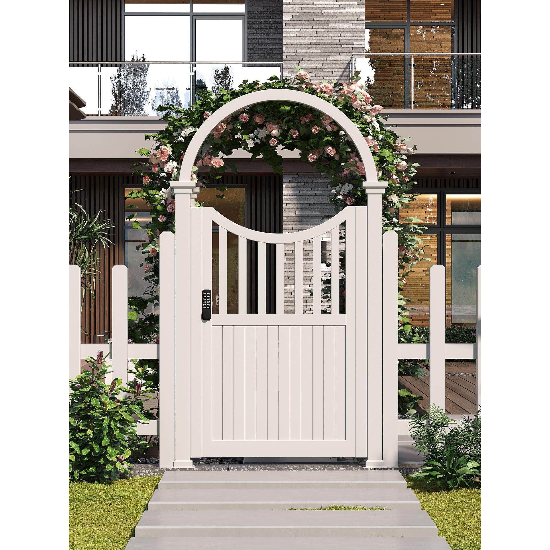 铝合金别墅花园门铁艺庭院大门户外栅栏门户外庭院花架支持定制