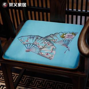 坐垫圈椅垫古典太师椅坐垫茶椅垫子薄款 红木沙发坐垫中式 家用定做