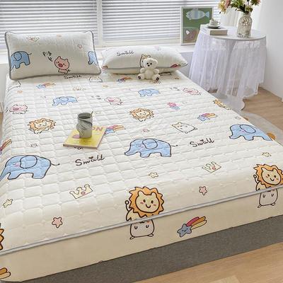定制尺寸加厚夹棉床笠纯棉儿童床垫罩保护套0.9/1.2/1.35米床订做