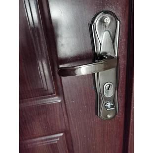 黑金刚步阳防盗门通用型门把手执手锁具9025门木门锁家用大门锁