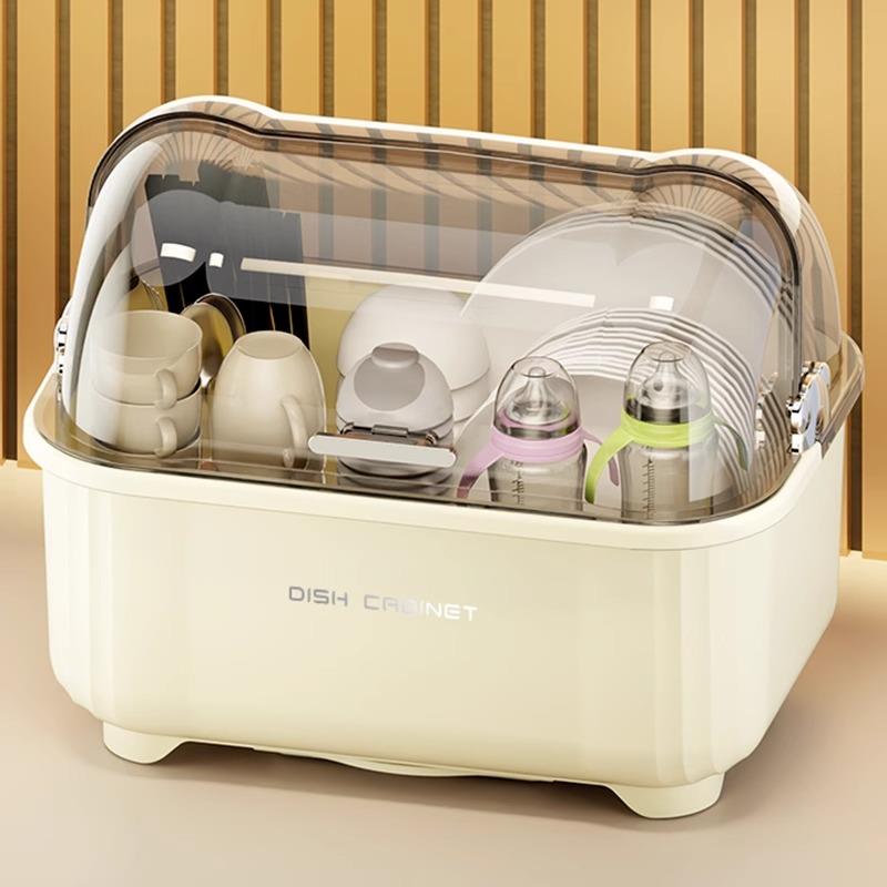 碗碟收纳架家用厨房大容量碗筷餐具收纳盒防尘密封沥水碗架置物架