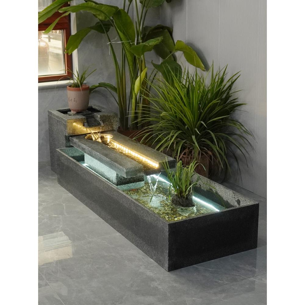 工厂直销石材庭院阳台成品鱼池循环流水景观摆件公司园林绿化喷泉