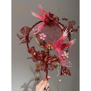 江梦原创设计[凤求凰]团扇新娘结婚材料包高档新中式龙凤褂手捧花