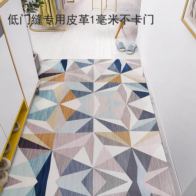 低门缝超薄1mm不卡门皮革可擦洗入户门地垫pvc进门全铺防水小清新