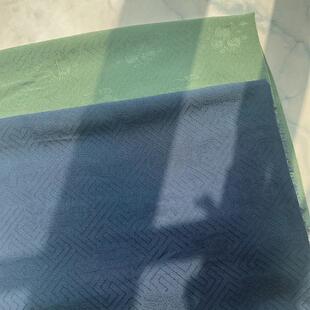 覆原桃鹤纹人棉提花布料盒子里衬装饰面料汉服交领衬衣服装面料