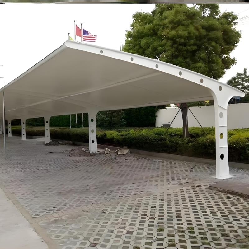 户外膜结构电动车棚学校主席台遮阳棚网球场遮阳棚雨棚