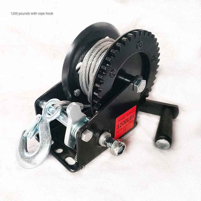 手动绞车手动绞车手动绞车带钢丝绳的小型起重绞车