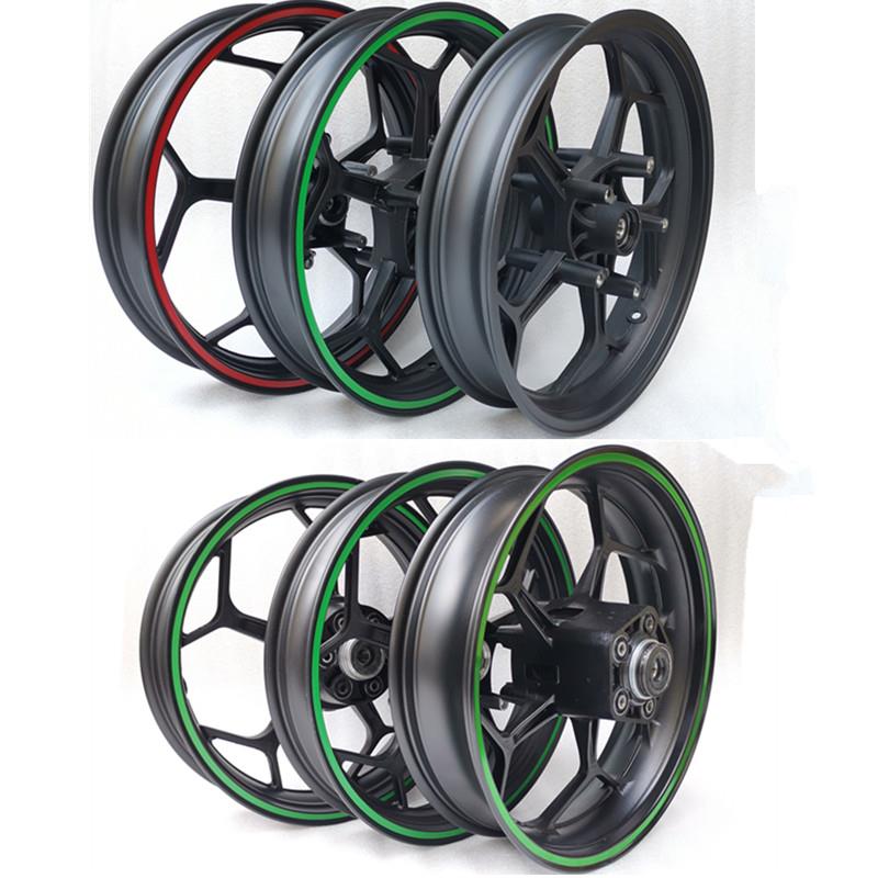 公路赛枭风大跑车轮毂国产小忍者R3双碟煞前后钢圈V6机车17寸铝轮