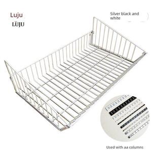 AA柱网篮黑色白色银色篮子厨房客厅储物间置物架收纳金属网格挂篮