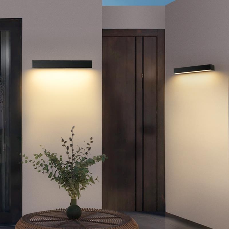 户外防水壁灯LED一字型室内户外长条形洗墙灯走廊阳台客厅墙壁灯