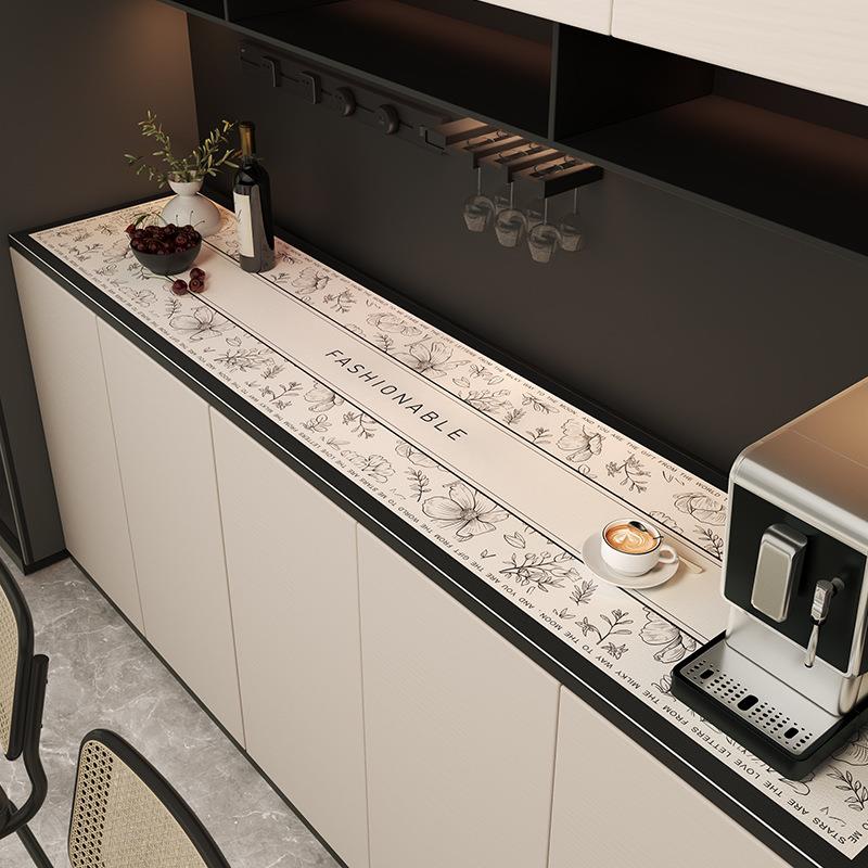 餐边柜桌垫轻奢高级感鞋柜玄关柜电视柜防水防污皮革桌面保护垫子