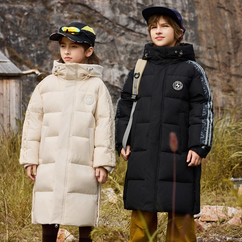 儿童中长款加厚男女保暖冬季外套