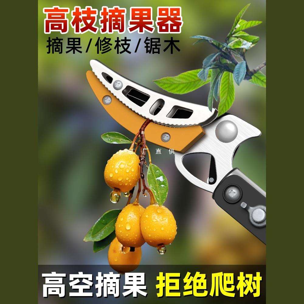 摘水果采摘枇杷荔枝杨梅龙眼杏子摘果神器伸缩杆高空剪树枝高枝剪
