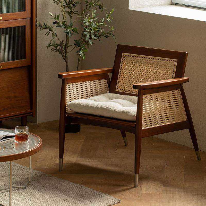 巴那休闲椅日式复古实木名宿家用单人沙发椅复古阳台藤编扶手椅,3C数码配件,USB灯,淘宝优惠券,粉丝福利购,淘宝优惠卷