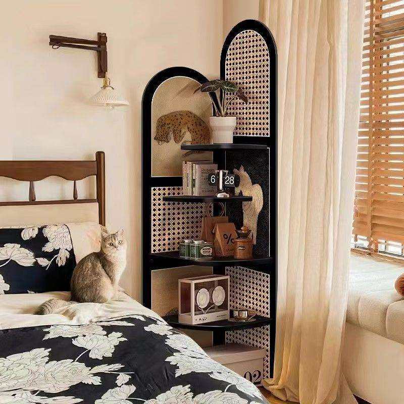 客厅转角置物架复古墙角摆件拐角多层收纳柜中古风竖版落地三角柜,模玩/动漫/周边/娃圈三坑/桌游,模型制作工具/辅料耗材,淘宝优惠券,粉丝福利购,淘宝优惠卷