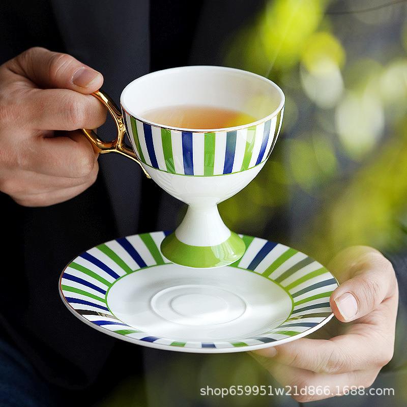 咖啡杯高颜值下午茶杯碟套装高档精致骨瓷欧式小奢华英式下午茶杯