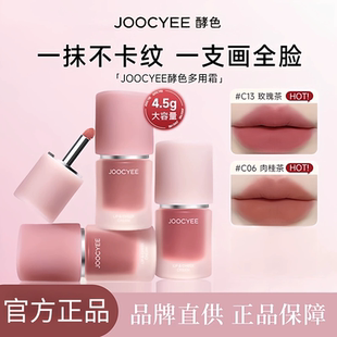 Joocyee酵色多用霜唇泥绒雾2.0唇釉提亮膏唇颊两用腮红官方正品