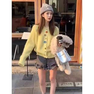 针织开衫毛衣外套好看设计感