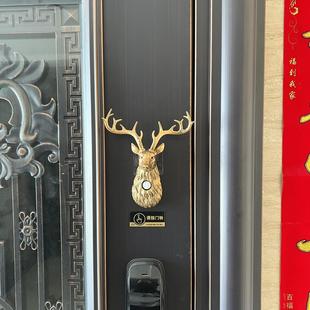 鹿头马头门铃无线家用电池远距离智能防水户外别墅遥控电子呼叫器