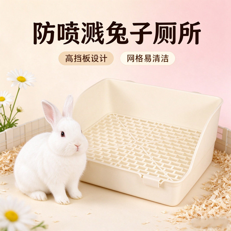 兔子厕所大号兔兔专用厕所用品宠物荷兰猪龙猫中号便盆厕所