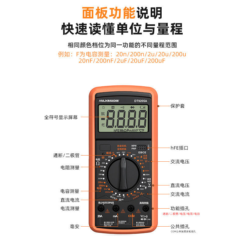 福禄克万用表数字高精度全