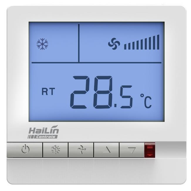 HAILIN海林温控器开关 中央空调温度控制器风机盘管面板 HL108DB2