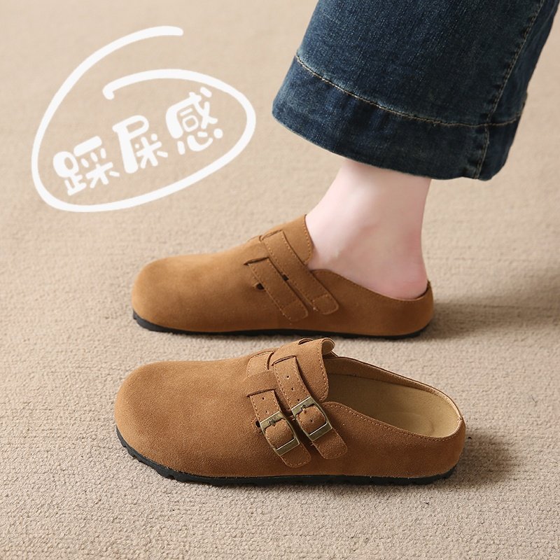 踩屎感平底勃肯鞋女外穿2026新款春季一脚蹬懒人包头半拖鞋0123r,女鞋,勃肯鞋/软木鞋,淘宝优惠券,粉丝福利购,淘宝优惠卷