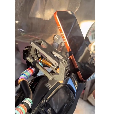 3D打印大疆action运动减震手机骑行车载支架带油压避震稳定器网红