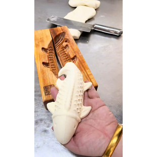 加深花纹超美鲤鱼模具过年家用馒头饽饽工具花样鱼形木质面食网红