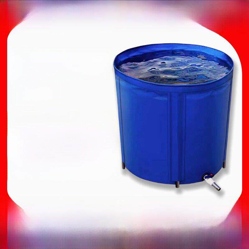 帆布鱼塘袋加厚圆形储水折叠支架池鱼桶更换桶加厚防水布鱼盒