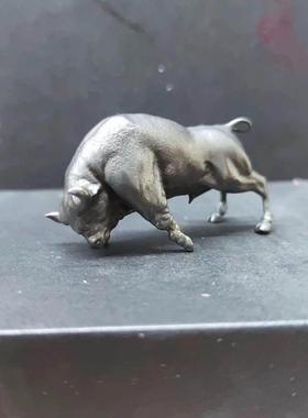 华尔街铜牛装饰金牛翱翔工艺办公室桌牛城全铜牛装饰装饰