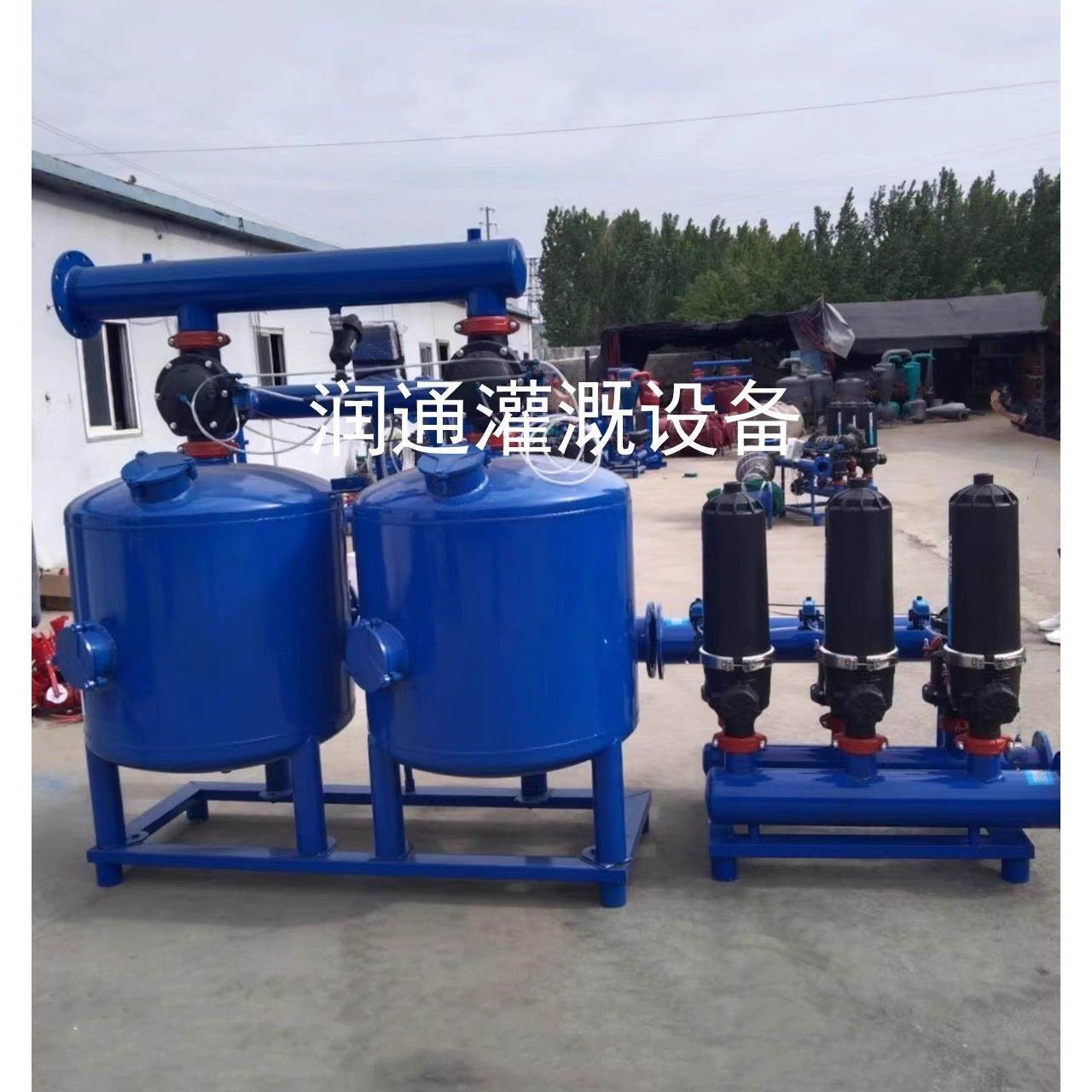 全自动反冲洗砂石过滤器农业灌溉滴灌喷灌微喷盘式自动叠片过滤器