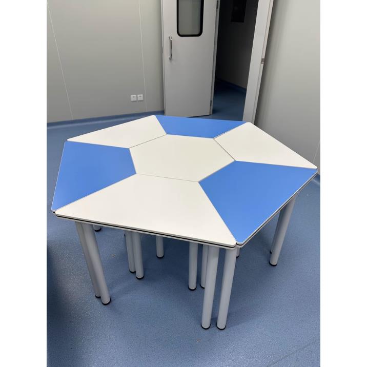 学生辅导桌六角创客组合六边形团体活动教室拼接心理实训培训桌椅