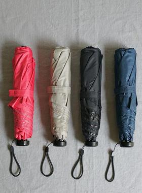 朴房 出口日本110G全遮光超轻抗UV伞防晒伞晴雨伞小巧UPF50+