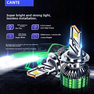 灿特K22超亮汽车LED大灯H7近光H1远光H4远近一体9005 车灯H11强光