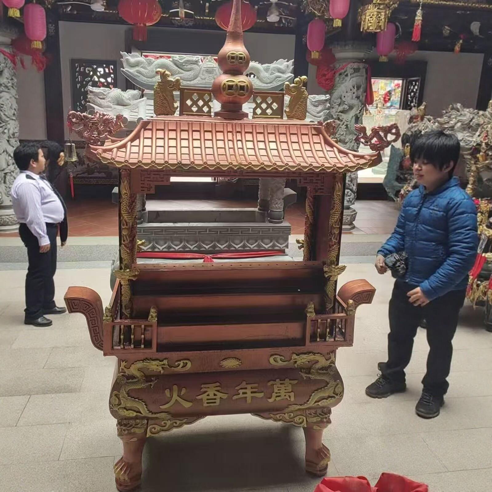 铸铁烧香炉蜡烛台室外寺庙长方形香炉祠堂宗祠景区寺院生铁香炉仙