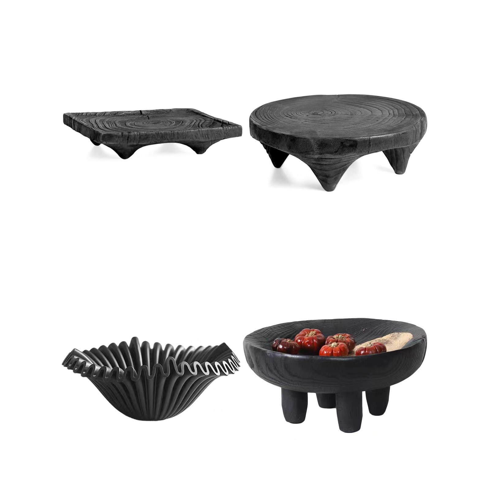 侘寂现代树脂果盘托盘收纳摆件样板间玄关售楼部餐桌民宿茶几饰品,家居饰品,桌面摆件,淘宝优惠券,粉丝福利购,淘宝优惠卷