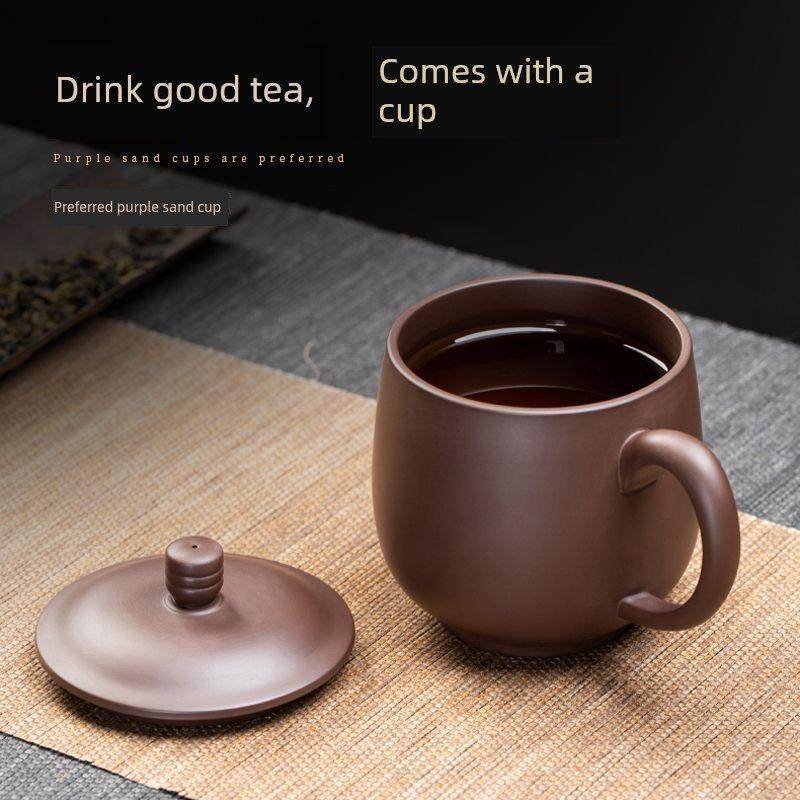 紫泥纯手工全杯家用男女大容量带盖茶杯,餐饮具,马克杯,淘宝优惠券,粉丝福利购,淘宝优惠卷