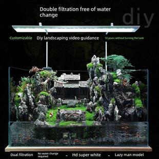 水陆缸超白造景套餐材料玻璃生态鱼缸生态雨林缸植物造景微景观缸