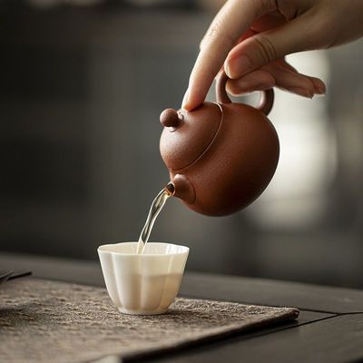 朱泥橘皮小文旦壶原矿手工紫砂壶