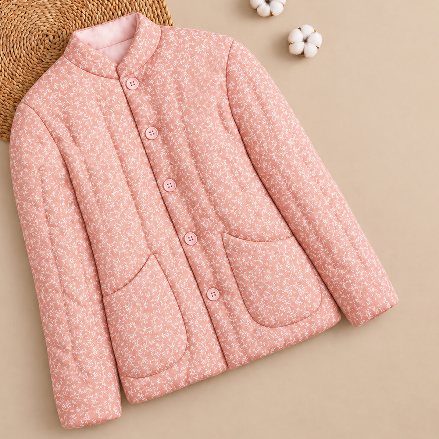 纯手工棉花棉衣女士冬季新款加厚保暖棉袄小清新百搭棉服可外穿