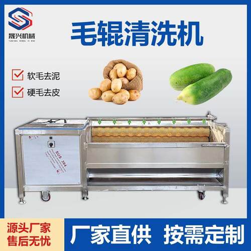 土豆萝卜马蹄毛辊清洗机红薯芋头去皮机生姜花生竹笋人参清洗机