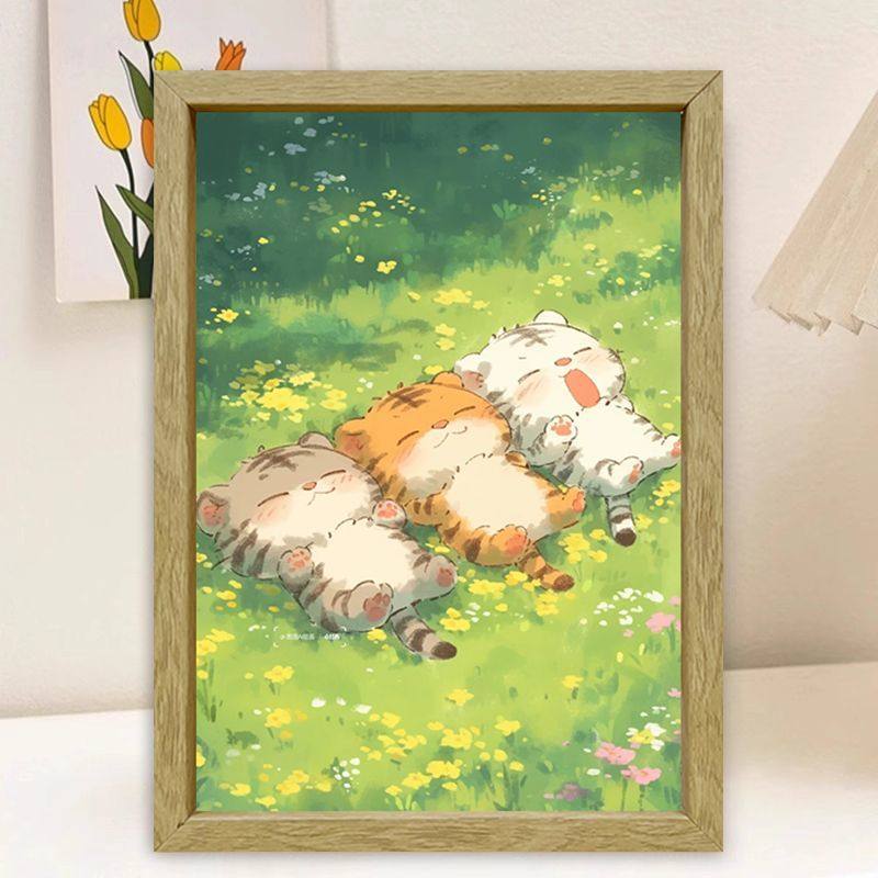 可爱小老虎卡通手工自己刺绣十字绣带框小件桌面床头自粘钻石贴画,居家布艺,十字绣套件,淘宝优惠券,粉丝福利购,淘宝优惠卷