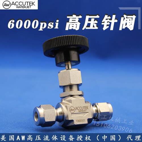 AW中国 6000psig6 8 10mm针型截止阀 316L不锈钢高压卡套针阀