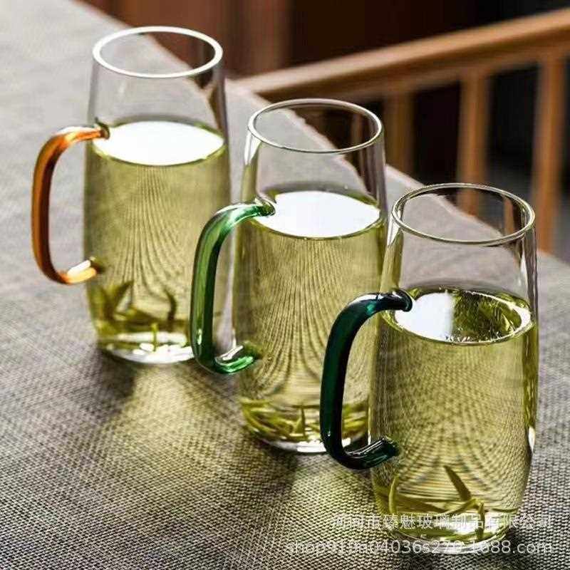 直销新款厚底玻璃杯高硼硅绿茶杯家用透明泡茶杯子耐高温水杯男士,餐饮具,玻璃杯,淘宝优惠券,粉丝福利购,淘宝优惠卷