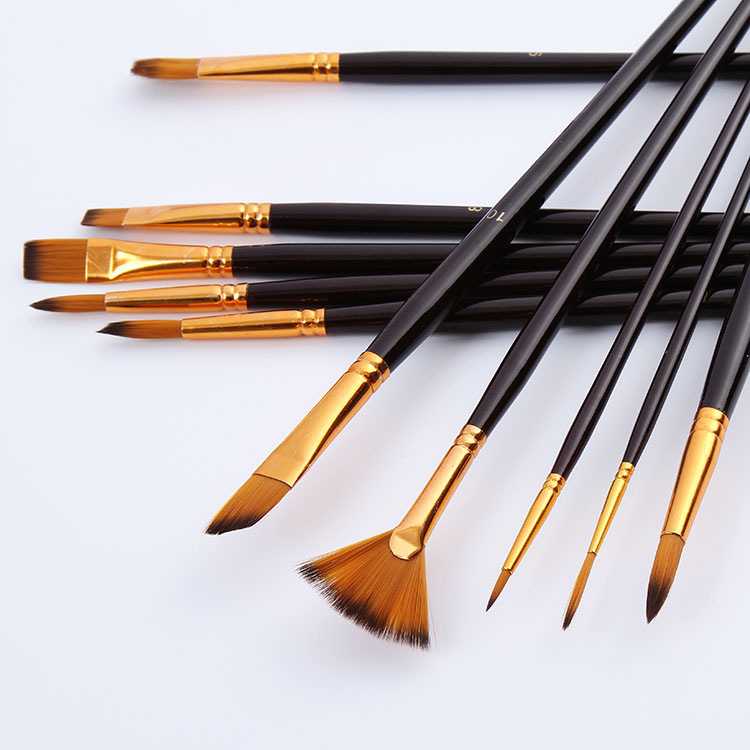 新款直销15支装尼龙毛带扇形画笔多功能画笔 水粉水彩油画笔套装8