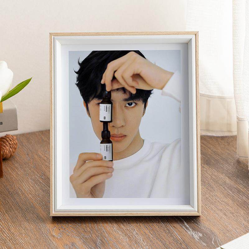 新款直销木纹简约创意7寸相框摆台装饰书桌床头柜摆件相片框16寸,家居饰品,DIY亲子装饰画,淘宝优惠券,粉丝福利购,淘宝优惠卷