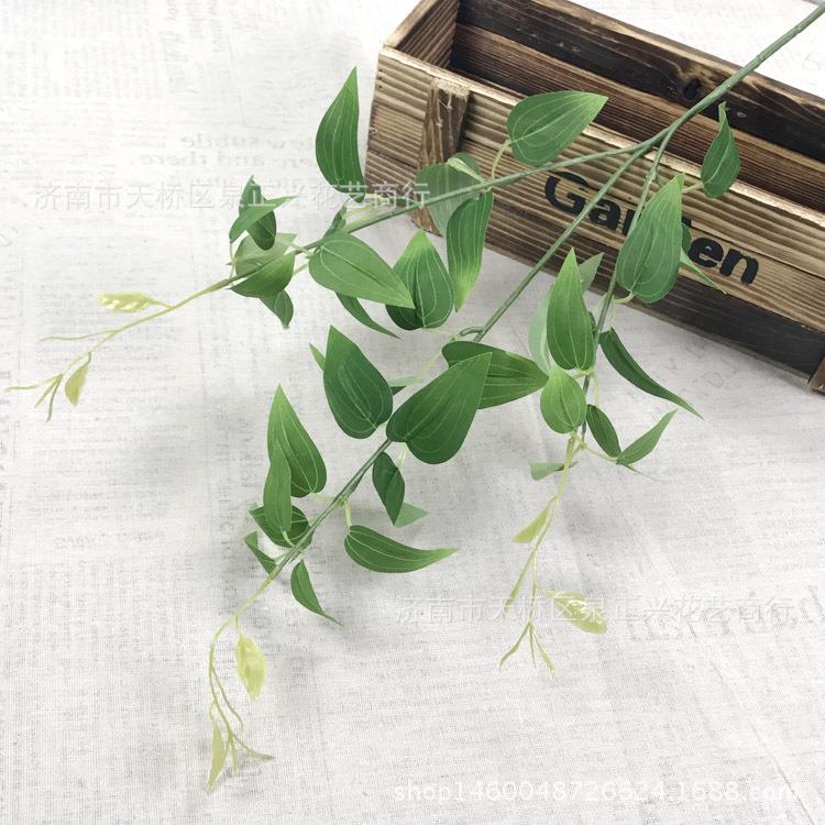 新款直销仿真花金银花叶 仿真叶子假花插花植物墙配材家居摄影景